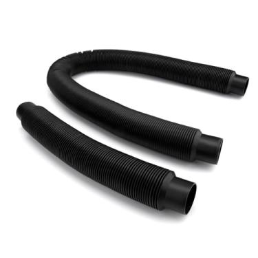 Imagem de Mangueira de extensão de calha de água da chuva, comprimentos de 3,8 m e 70 cm, diâmetro de 3,5 cm, para baldes de água da chuva, para armazenar mais água da chuva em jardins e ao ar livre, pacote com