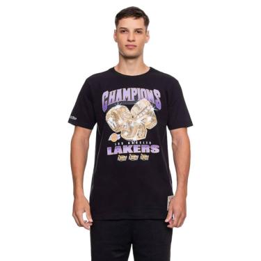 Imagem de Camiseta Mitchell & Ness Masculina Rings Los Angeles Lakers