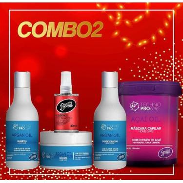 Imagem de Combo 2 - Manutenção Argan 300ml + reparador de pontas 30ml + hidrataç