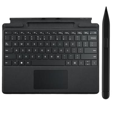 Imagem de Anglepingping Teclado exclusivo com caneta fina compatível com teclado Microsoft Surface Pro Signature com caneta fina 2 (preto)