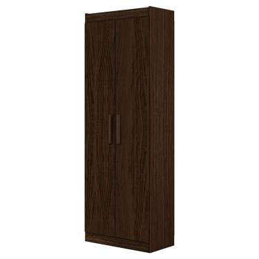 Imagem de Armário Multiuso Com 2 Portas E 4 Prateleiras Cor Ebano Aramóveis