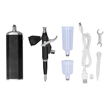 Imagem de FTVOGUE 30psi Recarregável Kit de Airbrush, Bateria Poderosa para Maquiagem, Arte de Unhas, Modelo e Pintura de Carros Com Compressor, Conta -gotas, Tampa do Bico