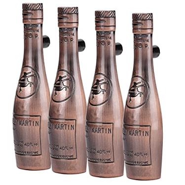 Imagem de 4 Defina a Maçaneta de Porta Em Forma de Garrafa de Vinho Antigo Com Unhas de Montagem, Maçaneta de Armário de Gabinete de Liga de Zinco, 105 X 27 X 25 Mm Com Distância de 65 Mm, Retire As Gavetas