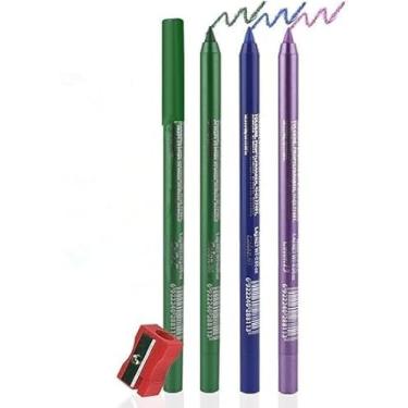 Imagem de Fato de lápis de delineador flash de gel colorido, 3 canetas de delineador de olhos, caneta de delineador de olhos impermeável, sombra de olhos, sobrancelha, lápis de olhos (06# 07#+13#)