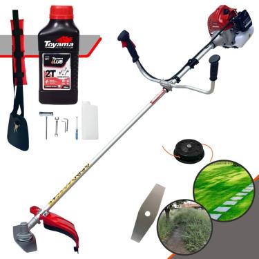 Imagem de Roçadeira Robusta À Gasolina Kawashima BCJ431L 43cc 1,7HP de Potência 2 Tempos Alta Rotação Completa Com Carretel + Faca 2 Pontas + ÓLEO TOYAMA FG50