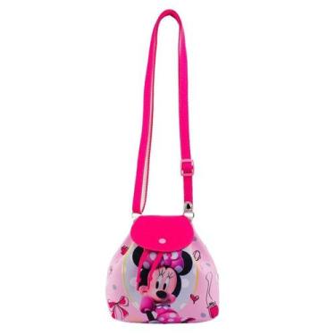 Imagem de Bolsa Tiracolo Minnie Rosa 16x8x17cm - Disney