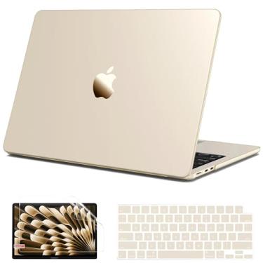 Imagem de G JGOO Capa compatível com MacBook Air de 15 polegadas M4 2025 2024 2023 M4 A3241 M3 A3114 M2 A2941, 100% compatível com cor oficial, capa rígida fosca + capa de teclado + protetor de tela