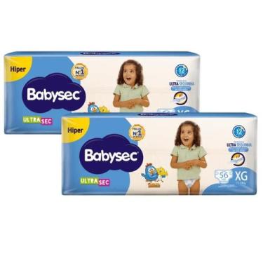 Imagem de Kit 2 Fraldas Babysec Ultrasec Hiper Galinha Pintadinha XG com 56 unid