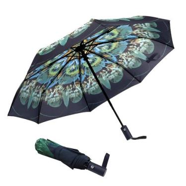 Imagem de Guarda-chuva NPCQUN Travel Essentials, à prova de vento, compacto, ver