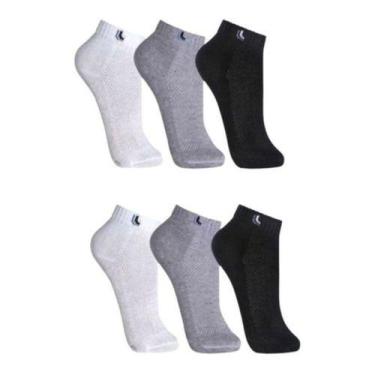 Imagem de Kit 6 pares meias masculina lupo cano curto algodão 3225 - sortidas - 