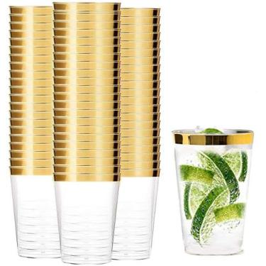 Imagem de Copos descartáveis Tebery, pacote com 100, 480 ml de plástico transpar