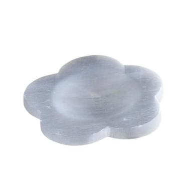 Imagem de menolana Prato de carregamento de selenita, organizador de joias, peça central, decoração de mesa, artesanato moderno, ornamento, bandeja de armazenamento de, 14cm