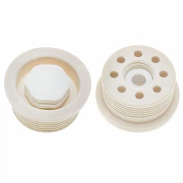 Imagem de PIYANYO Surfboard SUP Plugue de ventilação automático rosqueado unidirecional válvula de alívio de pressão de ar 31 x 15 x 22 mm, placa de pá branca, liberação de pressão de ar, 2 peças