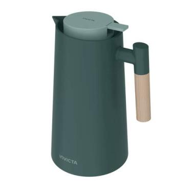 Imagem de Garrafa Térmica Cori com Gatilho 1L Verde Cedro - Invicta