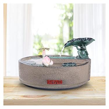 Imagem de XFNVXC Fonte decorativa interna de mesa fonte de água criativa fonte de água da sorte interior pequena decoração de mesa - fonte de jardim ornamental compacta e leve para casa