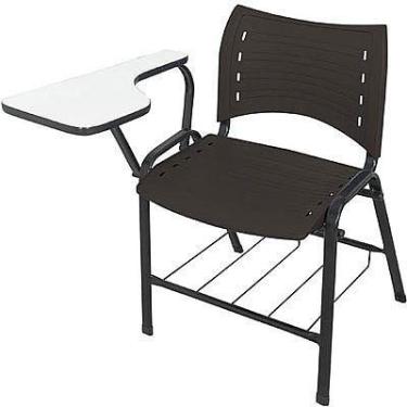 Imagem de Cadeira Universitaria iso com prancheta fixa - Vanderlei, Preto