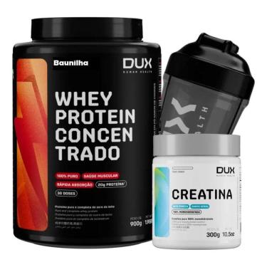 Imagem de 3X Whey Protein Concentrado 900G Creatina 300G Dux Nutrition