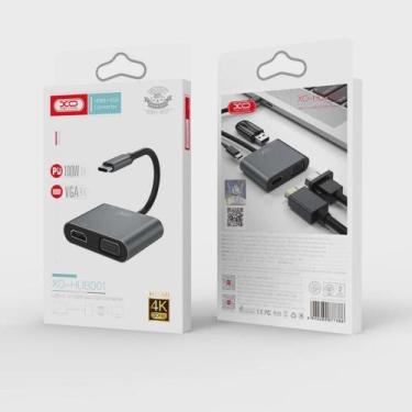 Imagem de Hub Adaptador Usb Tipo C 4 Em 1 Com Hdmi 4k Compatível Macbook Pro air