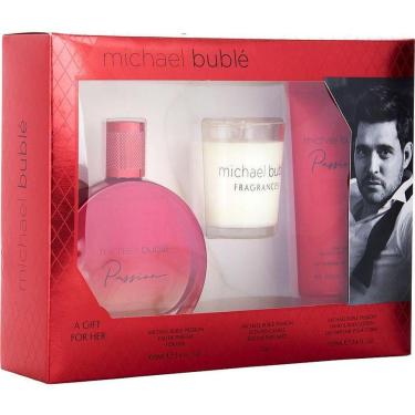 Imagem de Perfume Feminino Michael Buble Passion Edp Spray 100 ml&loção Corporal Vela