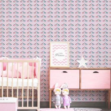 Imagem de Papel De Parede Infantil Casal Unicórnio