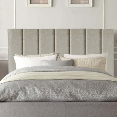 Imagem de Cabeceira Carla Pé Plástico 160cm Queen Size Para Cama Colchão Box Quarto Linho Bege - Aurora Line