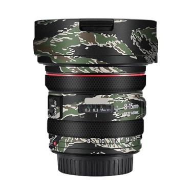 Imagem de Adesivo de lente de câmera EF 8-15 4 L para Canon EF 8-15 mm F4 L Revestimento Película Protetora Vinil Decalque Skin (Camuflagem Listra Tiger)