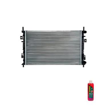 Imagem de Kit Radiador Ford Fiesta 2002/2010 Com Ar + Aditivo Radiador Radiex R1952 Rosa