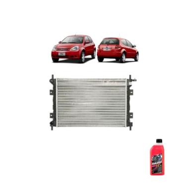 Imagem de Kit Radiador Ford Fiesta/Ka 1.6 2009 a 2011 Com Ar + Aditivo Radiador Paraflu 01 LT Rosa