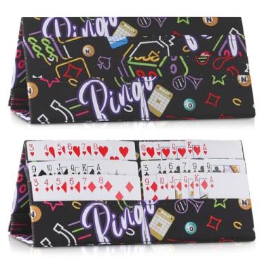Imagem de 2PCS Playing Card Holder for Poker, Bridge & Canasta, Foldable 6-Slot Organizer for Bingo Pull Tabs & Gambling Tickets, Portable Card Game Gifts for Adults & Seniors