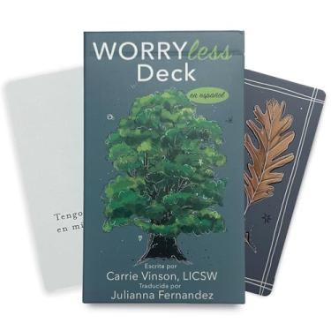 Imagem de Worry Less Affirmation Cards - 52 CBT Mindfulness Cards Deck for Adults & Teens (Adult Deck (Spanish))