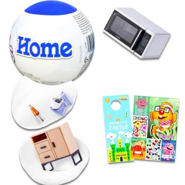 Imagem de ZURU Conjunto Mini Brands Home Para Crianças E Adultos - Pacote De Coleção Com Bola Misteriosa Casa/Móveis Livro Adesivos Create-A-Face, Série