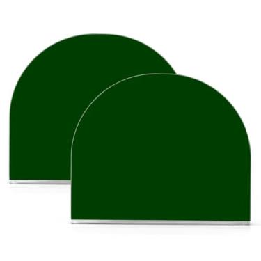 Imagem de Qilmy Porta-guardanapos acrílico de cor sólida verde-escuro, suporte de lenços de mesa independente, dispensador de papel de coquetel para cozinha, jantar, restaurante, bar, decoração, 2 unidades