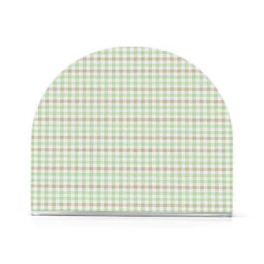 Imagem de Qilmy Porta-guardanapos acrílico padrão guingão, suporte de guardanapo de coquetel de plástico transparente para mesas de restaurante de cozinha, 2 peças