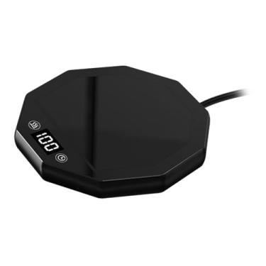 Imagem de Fenteer Aquecedor de xícaras, tapete para xícara de café, aquecimento rápido, aquecedor elétrico portátil para bebidas, ideal para chocolate quente, presente