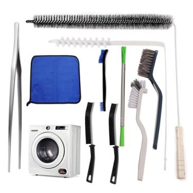 Imagem de Kit de limpeza de ventilação de secadora de 10 peças, escova flexível com 8 acessórios e pano de microfibra para limpeza profunda de fiapos/poeira na secadora, lavadora, duto, ventilação, filtro e