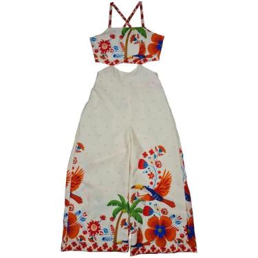 Imagem de Macacão Macaquinho Infantil Juvenil Menina Primavera Verão - 2L Kids, 