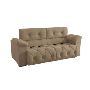 Imagem de Sofá 4 Lugares Retrátil e Reclinável Astro Veludo Fendi