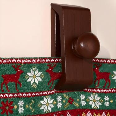 Imagem de Marsui 4 peças de cabides grandes de tapeçaria, cabide de colcha de madeira para parede para exibição, cabide de tapete para parede, grampos de colcha, com parafusos de ferragens para pendurar em