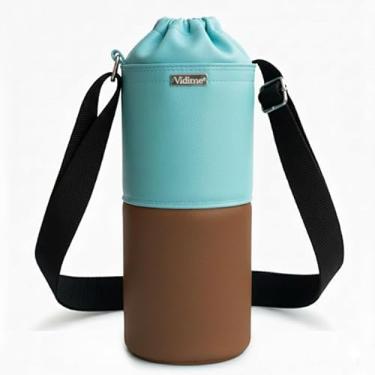 Imagem de Bolsa Térmica (TIFFANY COM MARROM) RAMIERE para Garrafa de 2 LITROS em Couro Sintético - Coleção Cores VERÃO 2026