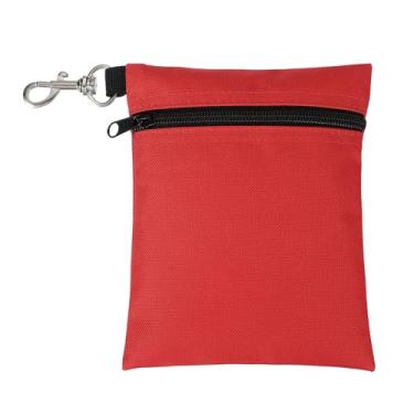 Imagem de YELARXI Bolsa para camiseta de golfe, bolsa de bola de golfe com zíper 17 x 12,7 cm com clipe de garra de lagosta de metal à prova d'água - adequado para (camisetas bolas/suporte de objetos de valor