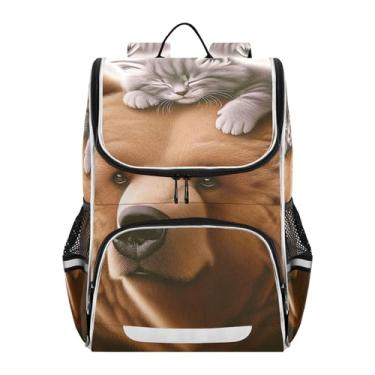 Imagem de Cute Bear Cat Kids Girls' Backpack Children Large Back to School Bags Cute Book Bag Elementary Ages 6-12 Backpacks for Boys, 18L
