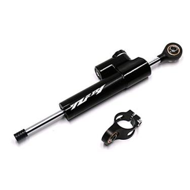 Imagem de SRDRK Estabilizador de direção de amortecedor CNC para motocicleta, controle de segurança invertido linear com suporte para YZF R6 2006-2017 YZFR1 kit de montagem (PRETO YZFR1)