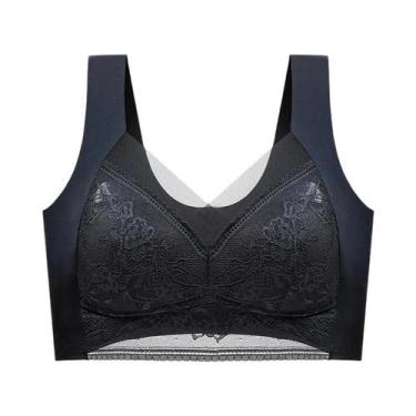 Imagem de Sutiã Sem Costura plus Size Com Renda Push Up, Sutiã De Renda De Seda 