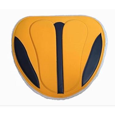 Imagem de Manta para Cavalo Sela Vaquejada Profissional - Proteção Lombar Exclusiva, Modelo Novo Premium (Amarelo,Padrão)
