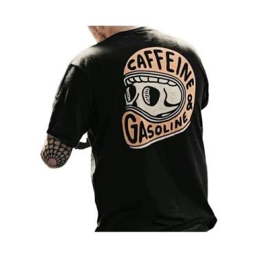 Imagem de Camiseta Masculina Oversized Gótica Harajuku Com Estampa De Caveira, M