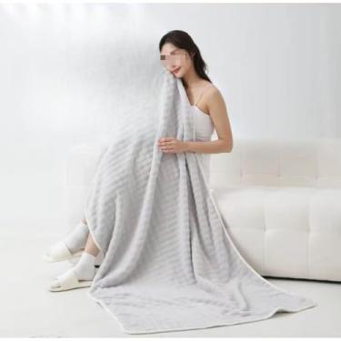 Imagem de Toalha De Banho Grande Cm Alta Absorção Viagem Natação Academia Praia Seca Rápidolin333 (Cinaz818)