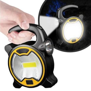 Imagem de Lanterna Holofote Led Cob Recarregável Usb Camping Potente - Shop Mix