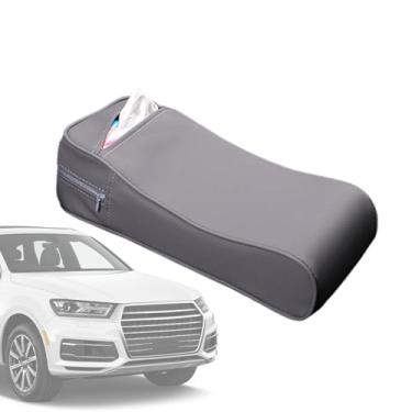 Imagem de Almofada de apoio de braço de carro - Tapete interior de elevação, almofada de cobertura de apoio de braço do console central com caixa de lenços - para caminhão SUV de veículo