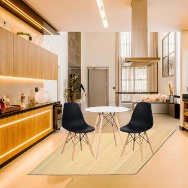 Imagem de Conjunto de Mesa Redonda 80cm com 2 Cadeiras Eiffel - Móveis La Bella