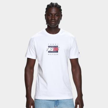 Imagem de Camiseta Tommy Hilfige Linear Flag Graphic Masculina-Masculino